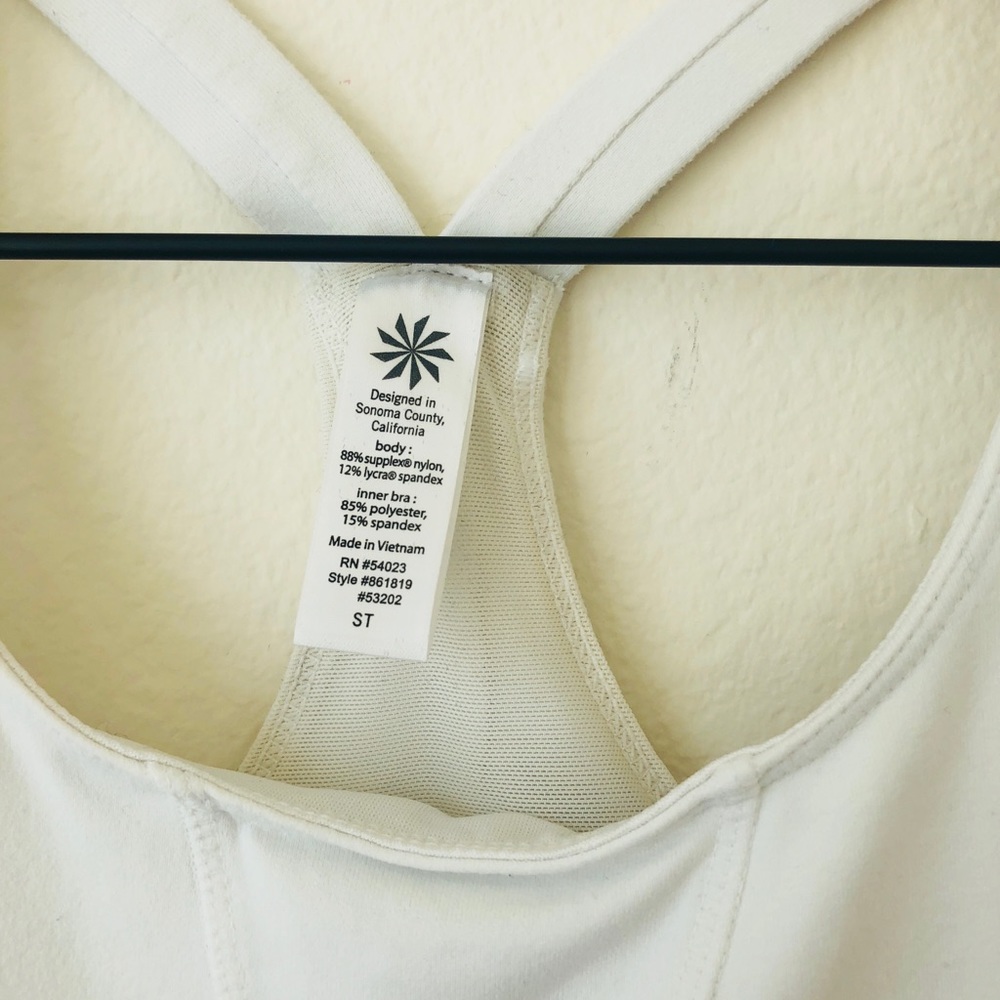 -SOLD-Athleta White Final Sodha Yoga Support Tank - Picture 3 of 5